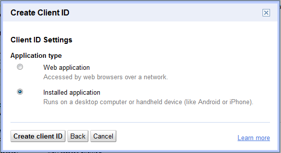 GAN API Application Type GAN API Application Type