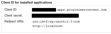 GAN API OAuth Client