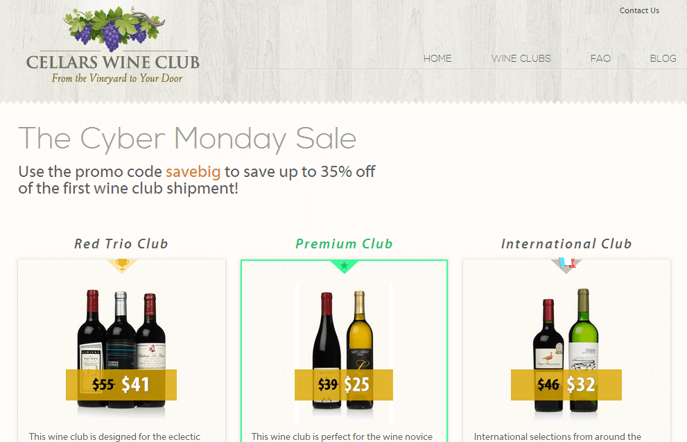 Cellars Wine Club Promo Code